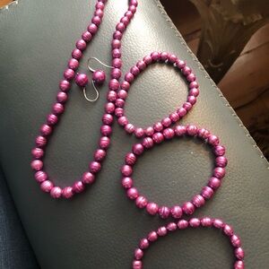 Honora Pink Pearl Necklace Set